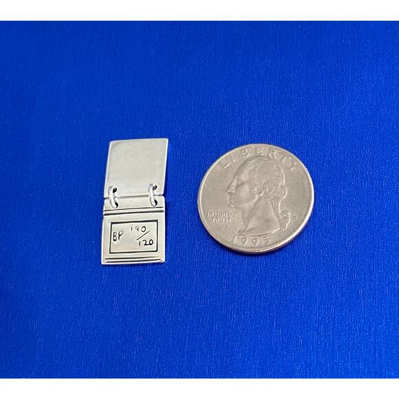 Sterling Silver Medical Chart Charm, Sterling Silver Medical Chart Pendant - Picture 5 of 5